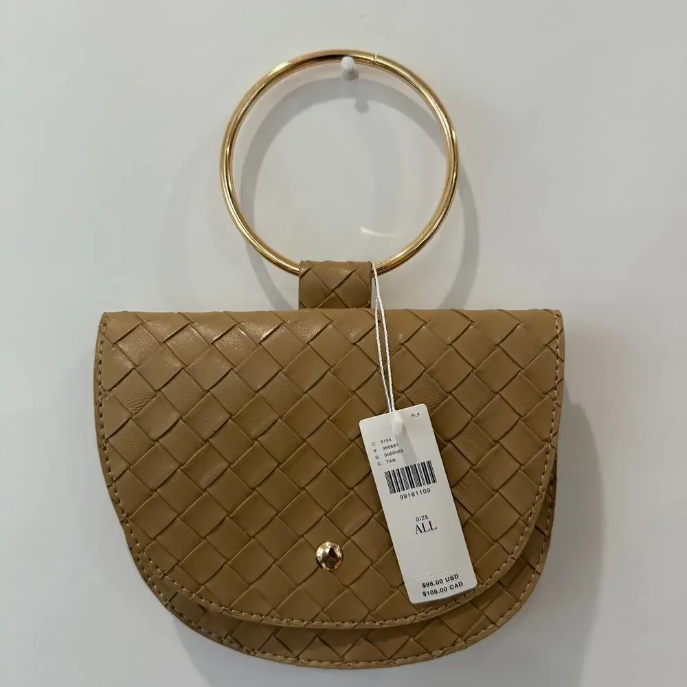 Melie Bianco Felix Gold Ring Top Handle Bag NWT - Picture 2 of 4